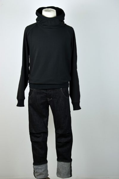 HOODY PLUTO ORGANIC BLACK I 7011 a